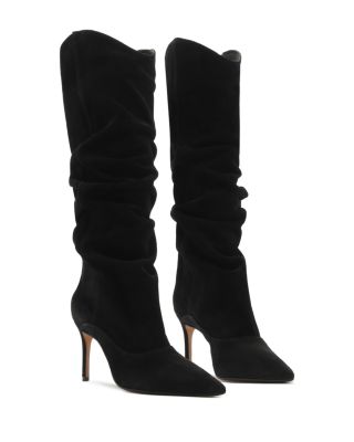 Women's Maryana Up Slouch Nubuck Leather Tall Boots