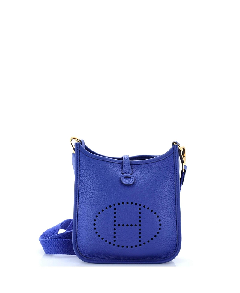 Pre-owned Pre-owned Hermes Hermes Tpm Evelyne Bag Gen Iii Clemence In Blue