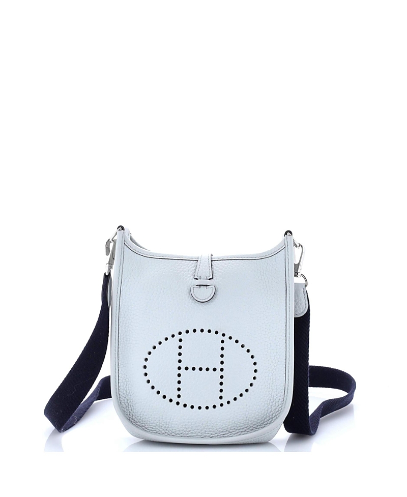 Pre-owned Pre-owned Hermes Hermes Tpm Evelyne Bag Gen Iii Clemence In Blue