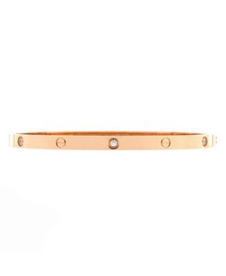  Small Love 6 Diamond Bracelet 18K Rose Gold and Diamonds