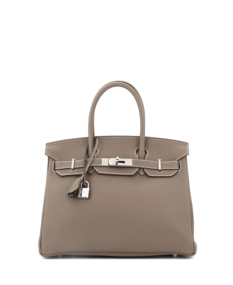 Pre-owned Pre-owned Hermes Hermes Birkin 30 Handbag Grey Togo With Palladium Hardware In Brown