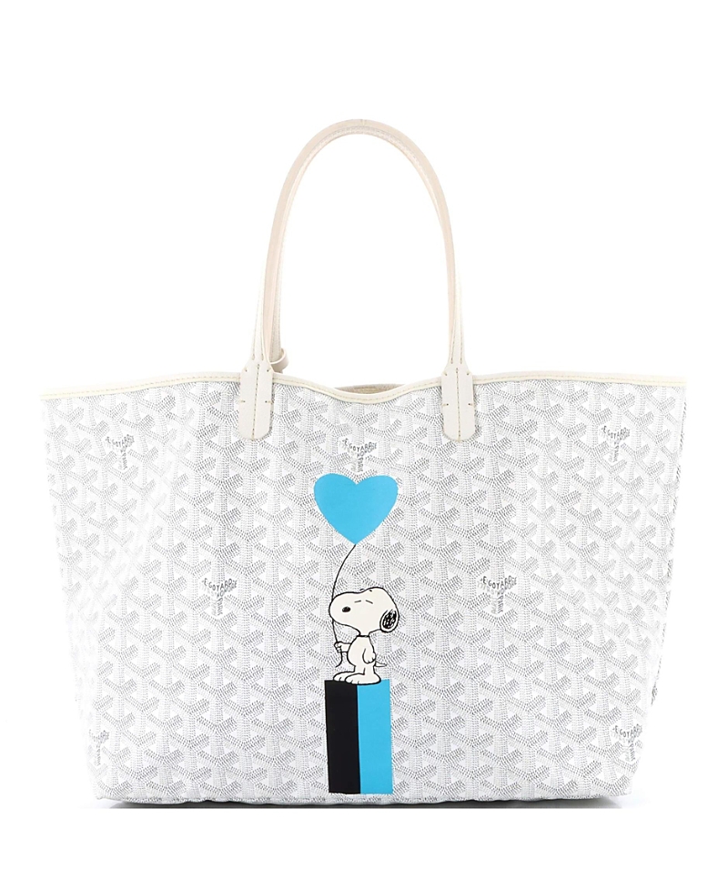 Pre-owned Pre-owned Goyard Goyard Pm Saint Louis Tote Snoopy Printed Coated Canvas In Multi