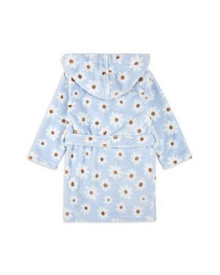 Girls' Daisy Print Plush Hooded Robe - Big Kid