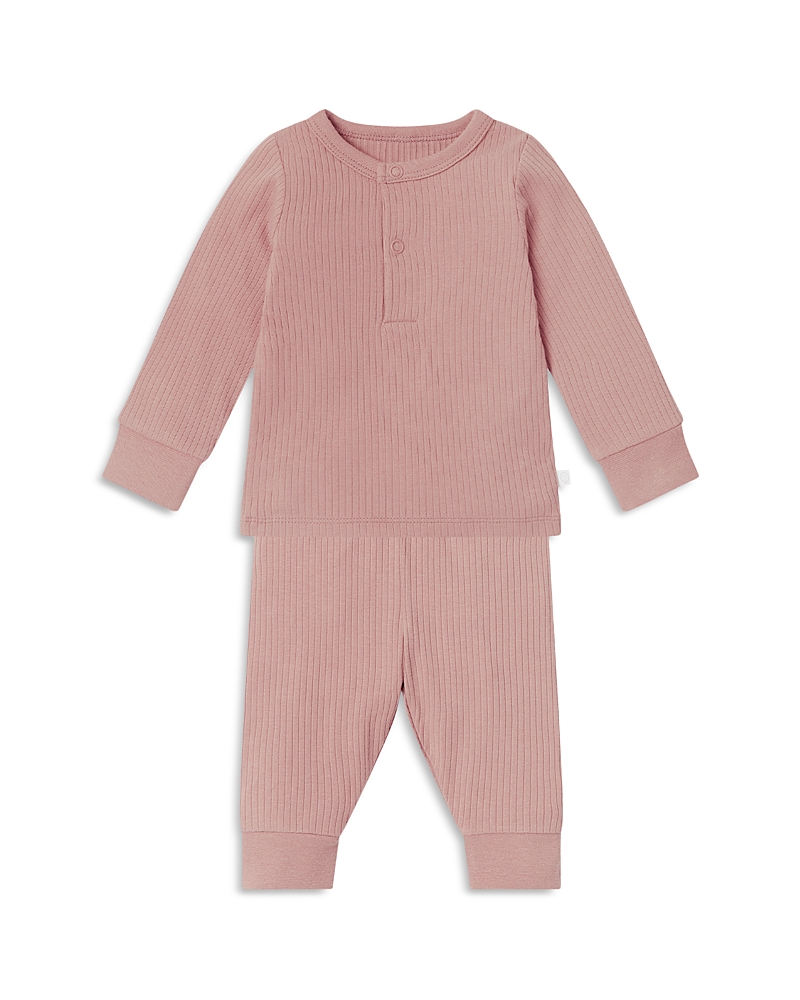 Mori Unisex Ribbed Pajamas - Baby In Pink
