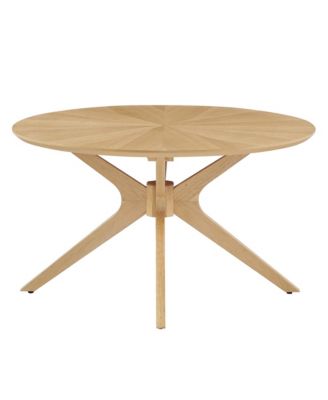  Crossroads Round Wood Coffee Table