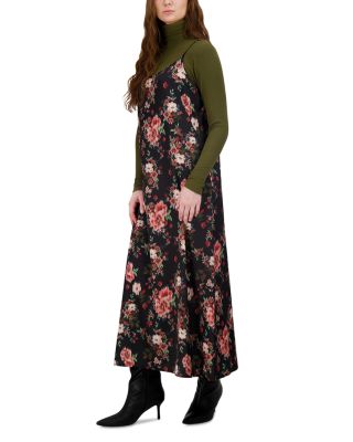 A Line Satin Slip Dress