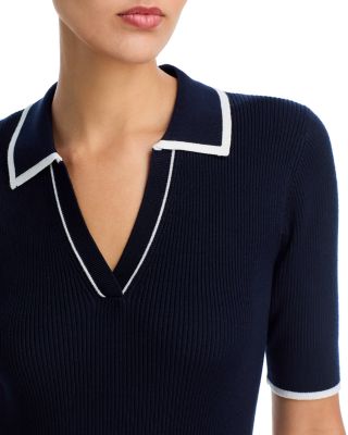 Elbow Sleeve Polo Top - Exclusive