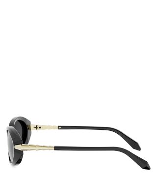Serpenti Viper Oval Sunglasses, 51mm