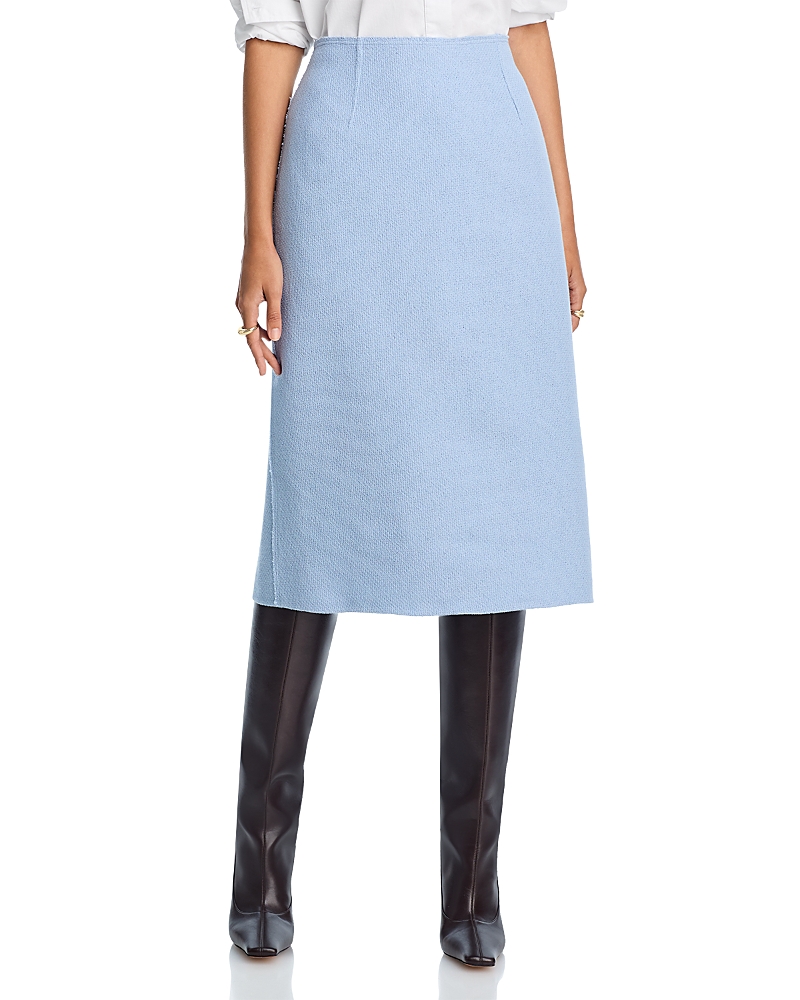 Lafayette 148 A Line Midi Skirt In Blue