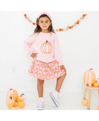 Girls' Coquette Pumpkin Knit Sweater - Little Kid, Big Kid