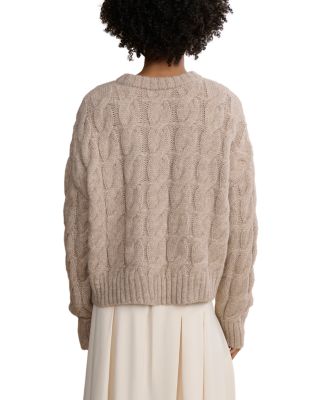 Serena Cable Knit Crewneck Sweater