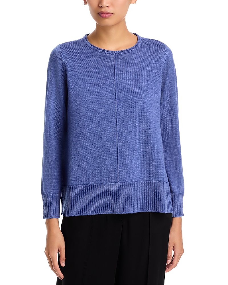 Eileen Fisher Crewneck Sweater In Blue