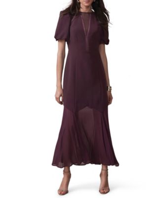 Women's Sheer Detail Maxi Dress