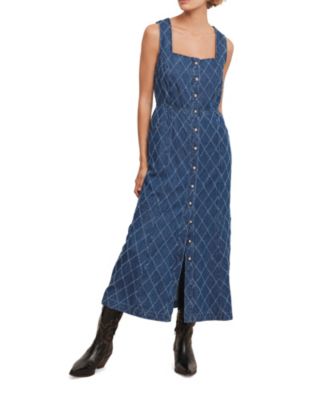Women's Denim Midi Dress
