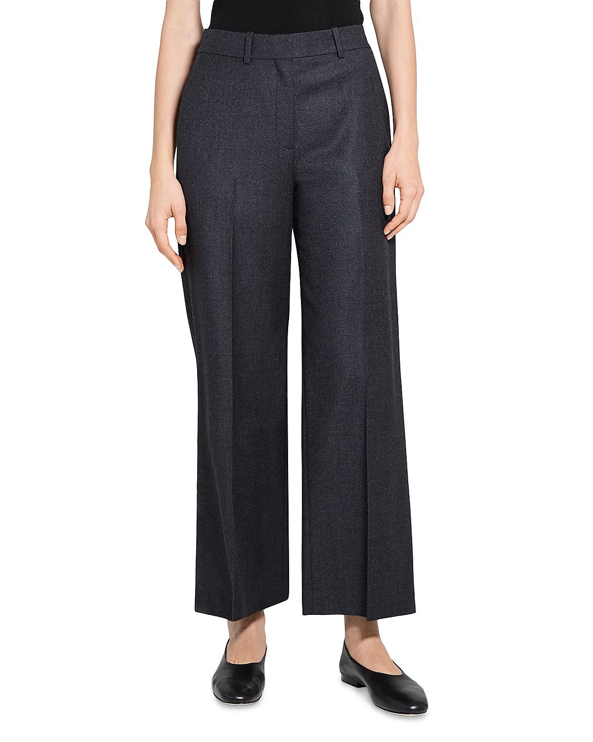 Theory Classic Wool Wide Leg Pants