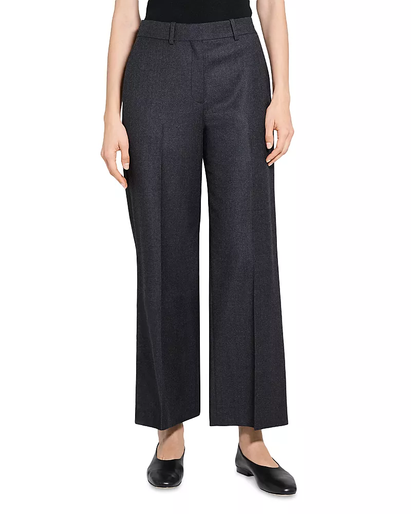 Theory Classic Wool Wide Leg Pants
