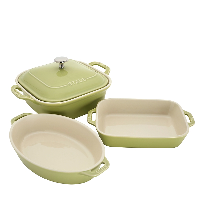 Staub Ceramics 4-pc Mixed Baking Dish Set In Green