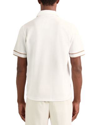 Textured Zip Polo Shirt