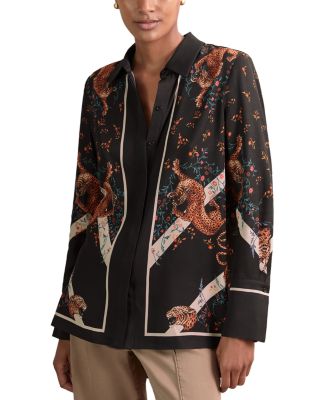 x ALICE CANALE Hila Scarf Placed Tiger Shirt - Exclusive