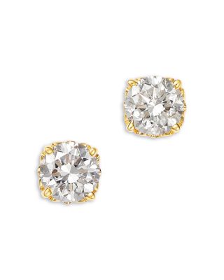  Certified Diamond Stud Earrings in 14K Gold, 2.0 tcw