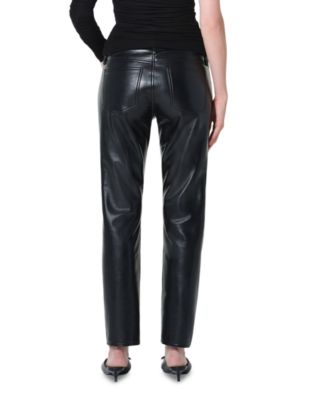 Cocktail Low Rise Leather Ankle Jeans in Detox