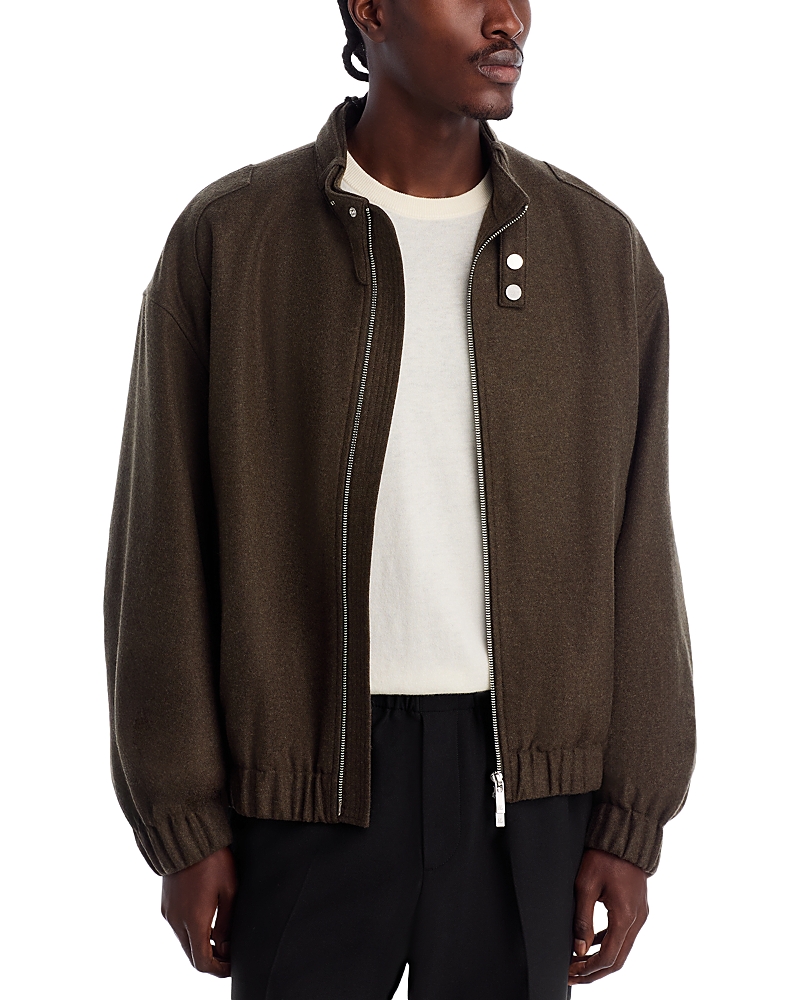 Helmut Lang Belt Collar Bomber Jacket In Brown