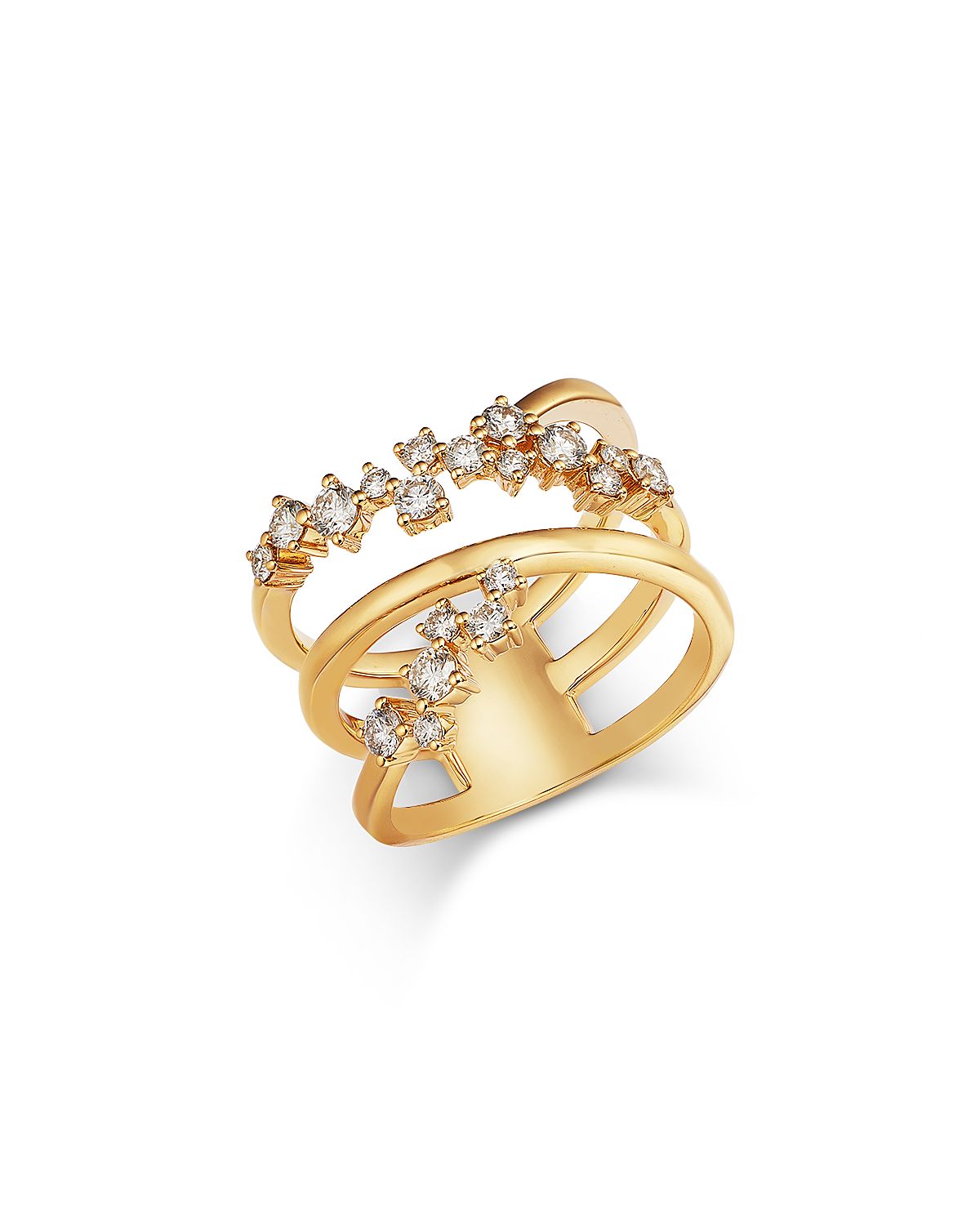 Bloomingdale's Fine Collection Diamond Scatter Crossover Ring