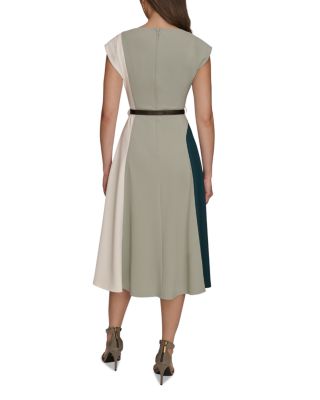 Color Block A Line Dress