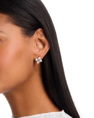 18K Yellow & White Gold Love in Verona Diamond Filo Stud Earrings