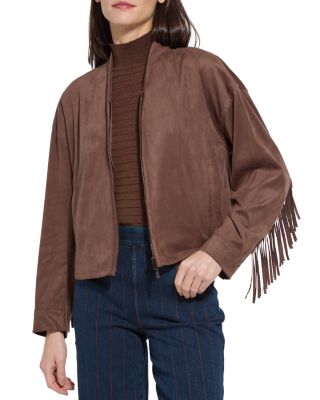 Candence Fringe Faux Suede Jacket