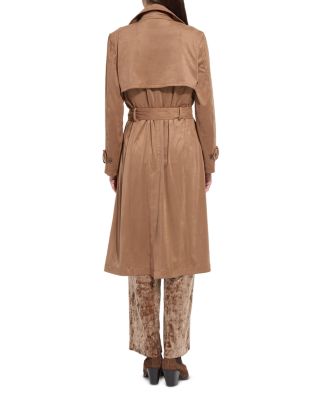 Agatha Faux Suede Trench Coat