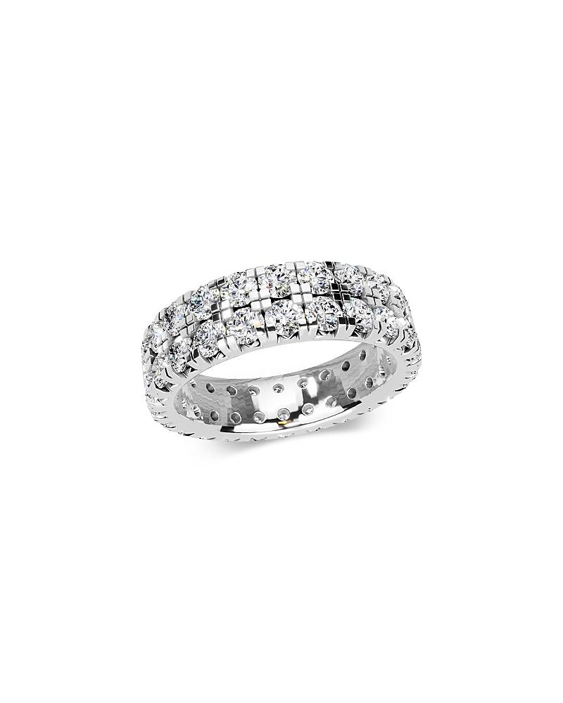 Bloomingdale's Fine Collection Diamond Double Row Eternity Band in 14K White Gold, 3.0 tcw