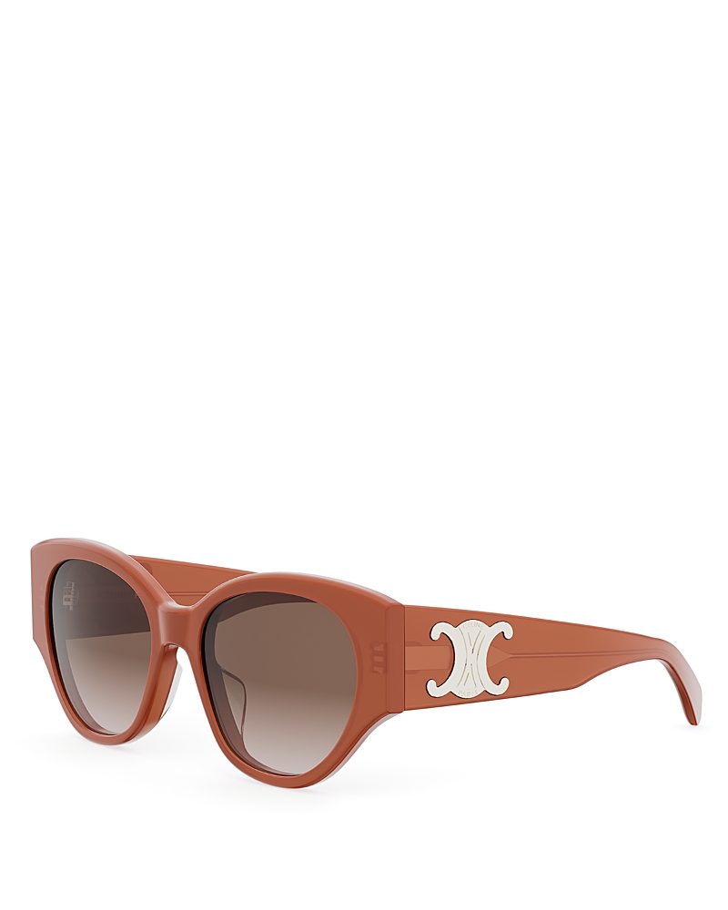 Celine Maxi Triomphe 55mm Butterfly Sunglasses In Brown