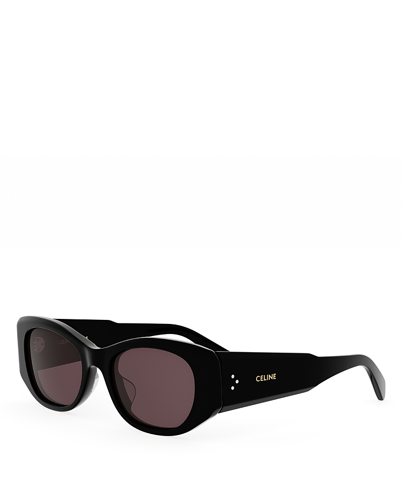 Celine 3 Dots Rectangle Sunglasses, 54mm In Black