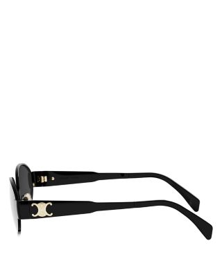 Metal Triomphe Oval Sunglasses, 54mm