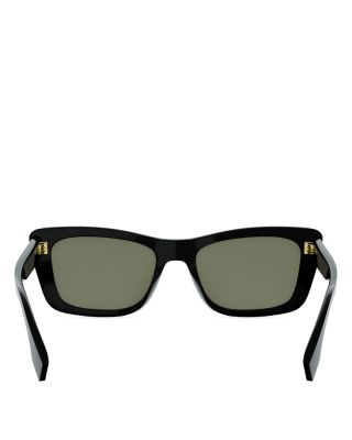 Lettering Geometric Sunglasses, 53mm