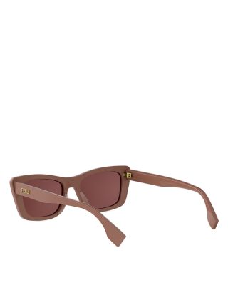 Lettering Geometric Sunglasses, 53mm