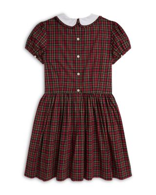 Girls' Plaid Ruffled Cotton Poplin Dress - Big Kid