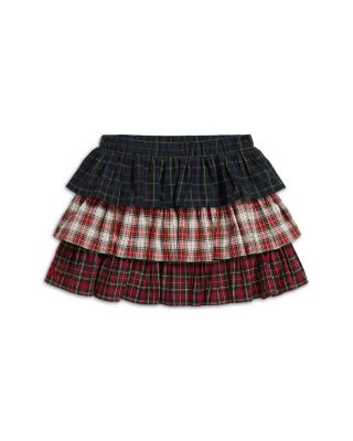 Girls' Plaid Tiered Poplin Skirt - Big Kid