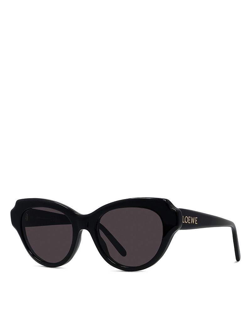 Loewe Slim Geometric Sunglasses, 53mm In Black