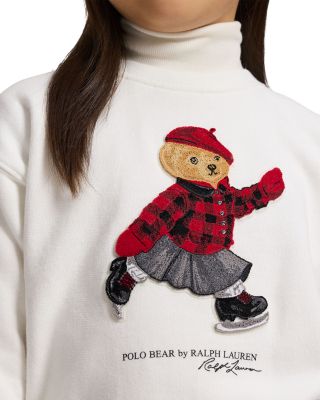 Girls&#39; Polo Bear Fleece Boxy Sweatshirt - Little Kid
