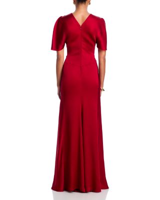 Gathered Floor Length Gown