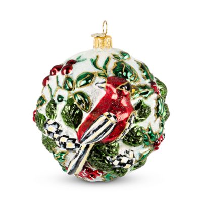 Cardinal Ball Glass Ornament