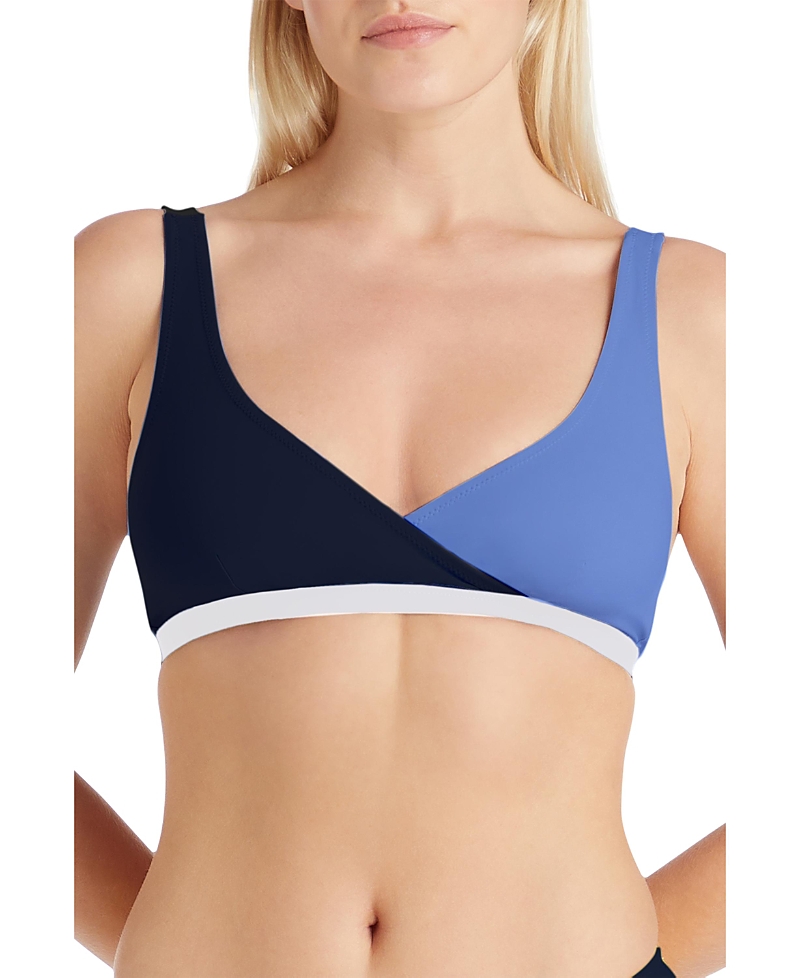 Valimare Carmel Color Block Bikini Top In Multi