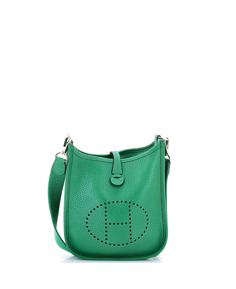 Pre-owned Pre-owned Hermes Hermes Tpm Evelyne Bag Gen Iii Clemence In Green
