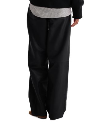 Leather Barrel Pants