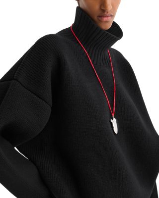 Wool Sculptural Turtleneck Sweater