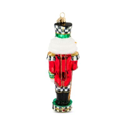 Courtly Classic Nutcracker Glass Ornament