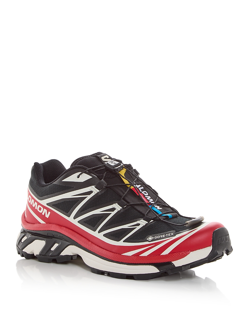 Salomon Black Xt6 Gtx Sneakers With Gore-tex Detailing In Multi