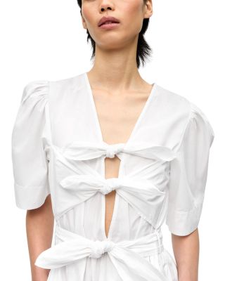 White Stretch Cotton Dress